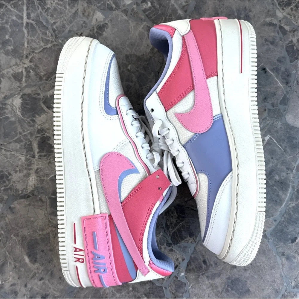 NEW Nike Air Force 1 Shadow Sail Sea Coral Chalk Pink Women’s 7.5 DV7449-101 - Picture 9 of 12